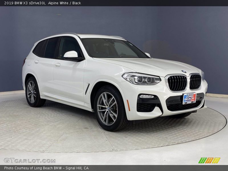 Alpine White / Black 2019 BMW X3 sDrive30i