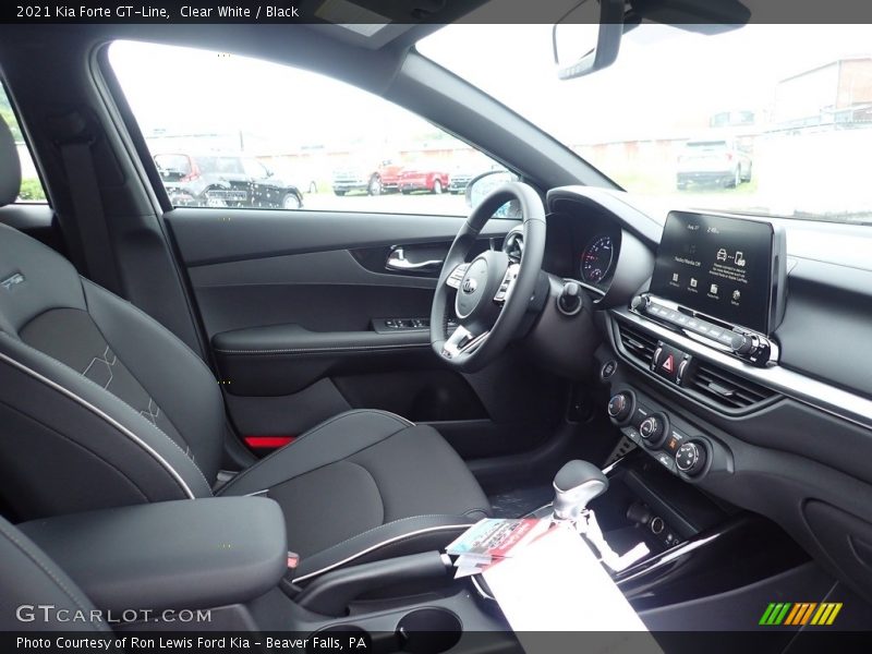 Clear White / Black 2021 Kia Forte GT-Line