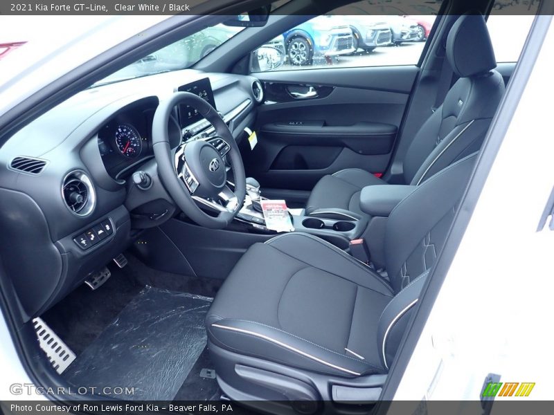 Clear White / Black 2021 Kia Forte GT-Line