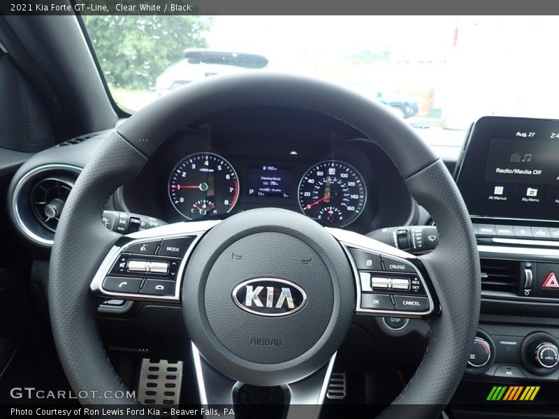 Clear White / Black 2021 Kia Forte GT-Line