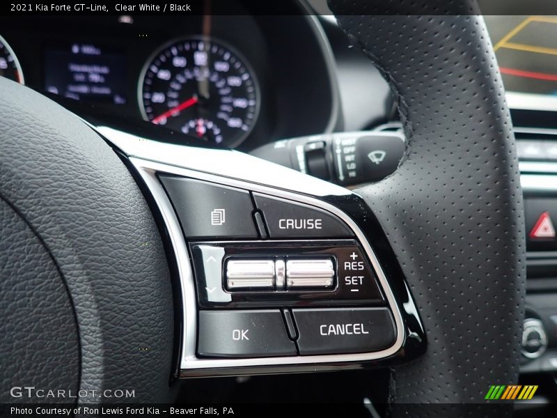 Clear White / Black 2021 Kia Forte GT-Line