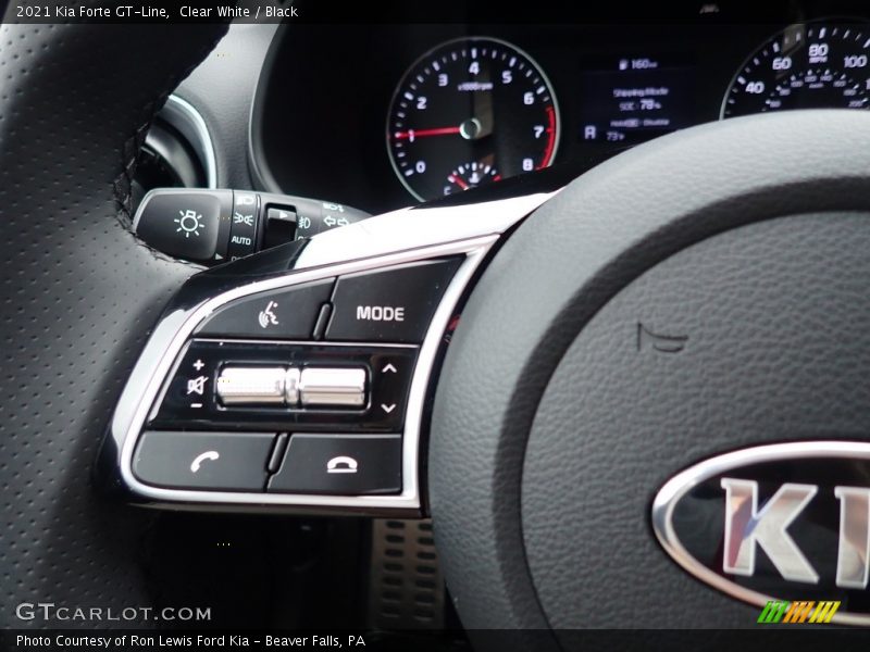 Clear White / Black 2021 Kia Forte GT-Line
