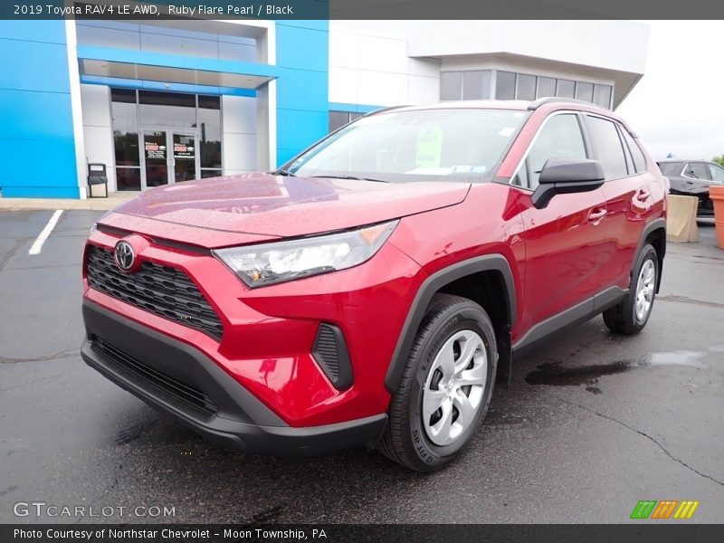 Ruby Flare Pearl / Black 2019 Toyota RAV4 LE AWD