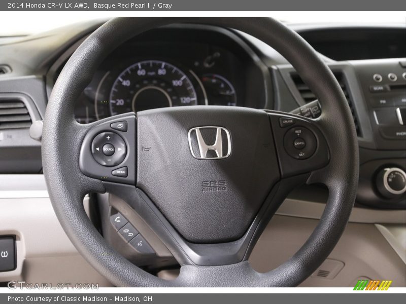Basque Red Pearl II / Gray 2014 Honda CR-V LX AWD