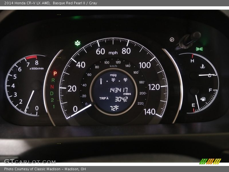Basque Red Pearl II / Gray 2014 Honda CR-V LX AWD