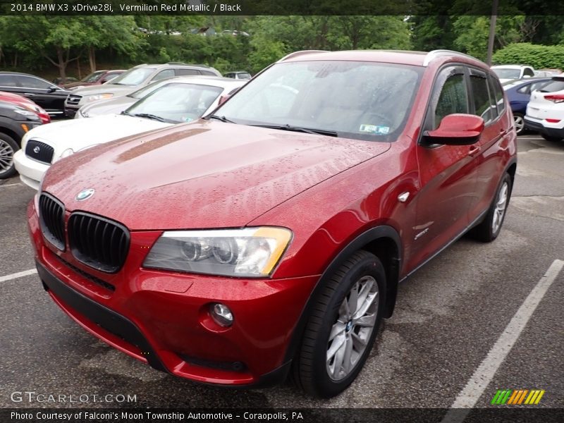 Vermilion Red Metallic / Black 2014 BMW X3 xDrive28i