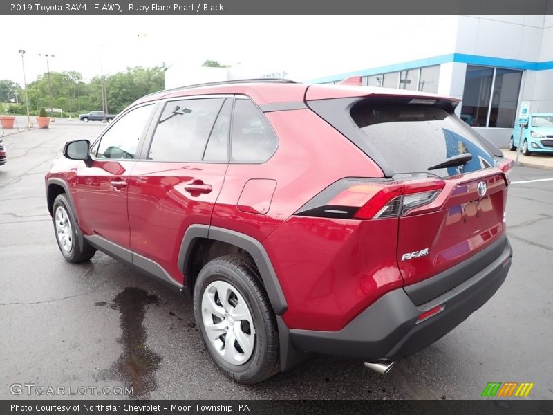 Ruby Flare Pearl / Black 2019 Toyota RAV4 LE AWD