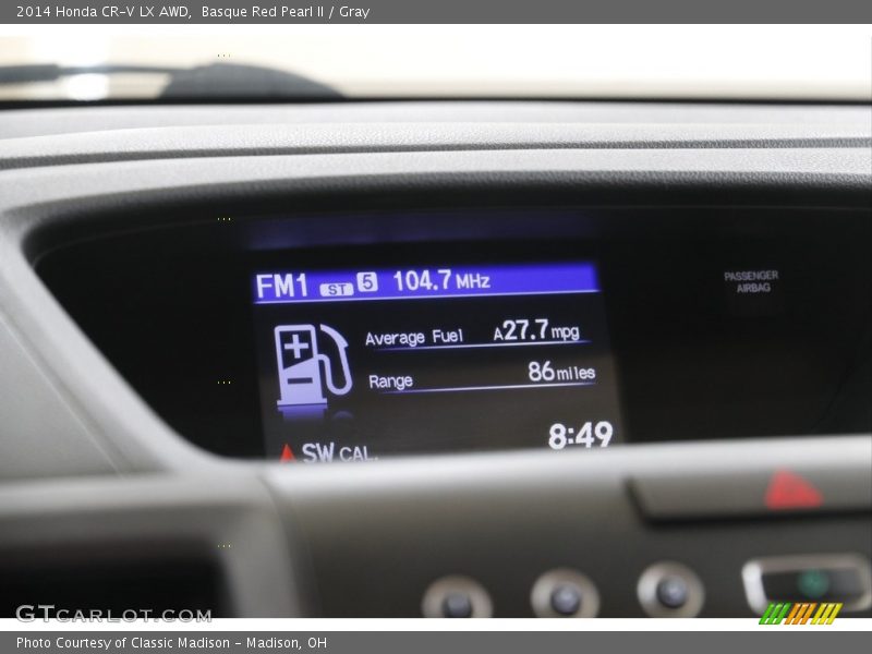Basque Red Pearl II / Gray 2014 Honda CR-V LX AWD