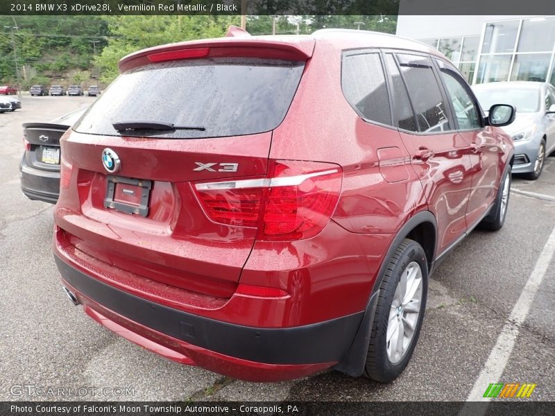 Vermilion Red Metallic / Black 2014 BMW X3 xDrive28i