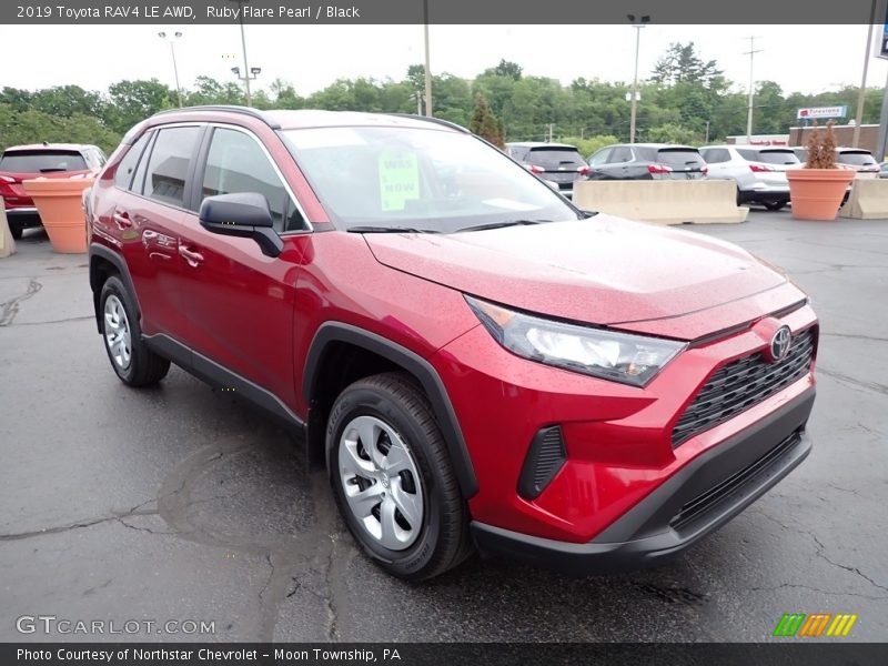 Ruby Flare Pearl / Black 2019 Toyota RAV4 LE AWD