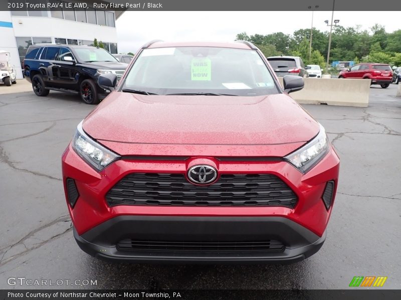 Ruby Flare Pearl / Black 2019 Toyota RAV4 LE AWD