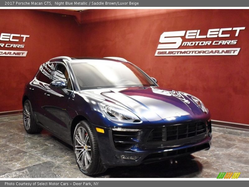 Night Blue Metallic / Saddle Brown/Luxor Beige 2017 Porsche Macan GTS