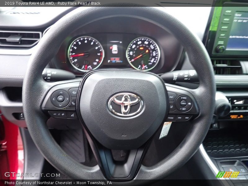 Ruby Flare Pearl / Black 2019 Toyota RAV4 LE AWD