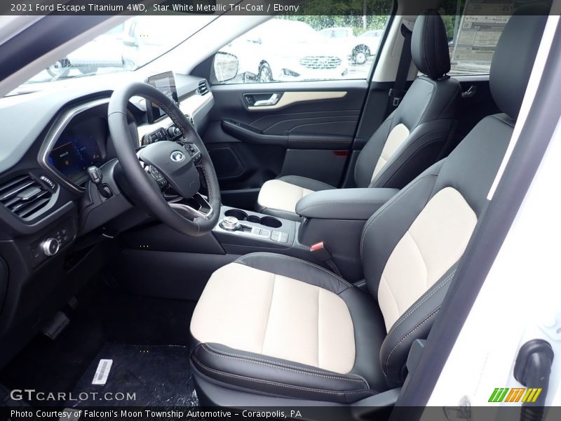 Star White Metallic Tri-Coat / Ebony 2021 Ford Escape Titanium 4WD