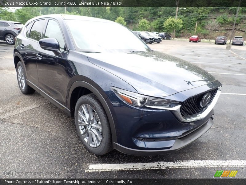 Eternal Blue Mica / Black 2021 Mazda CX-5 Grand Touring AWD