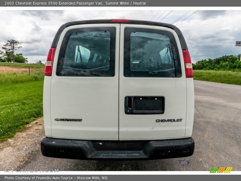 Summit White / Neutral 2003 Chevrolet Express 3500 Extended Passenger Van