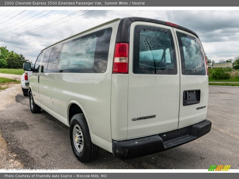 Summit White / Neutral 2003 Chevrolet Express 3500 Extended Passenger Van