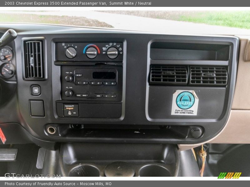 Controls of 2003 Express 3500 Extended Passenger Van