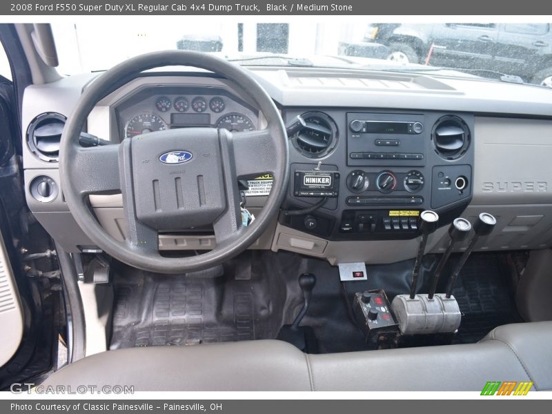 Black / Medium Stone 2008 Ford F550 Super Duty XL Regular Cab 4x4 Dump Truck