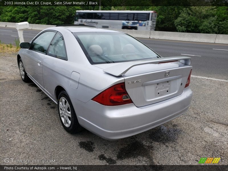 Satin Silver Metallic / Black 2003 Honda Civic EX Coupe