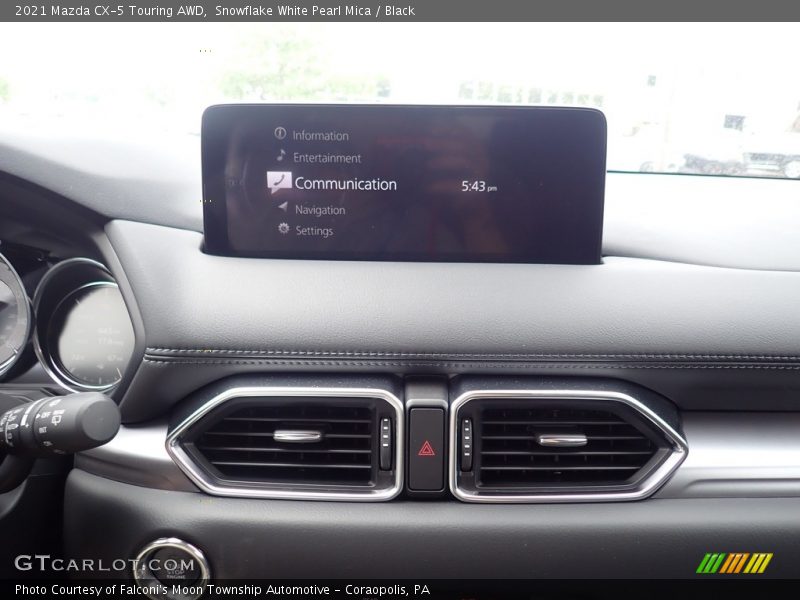 Snowflake White Pearl Mica / Black 2021 Mazda CX-5 Touring AWD
