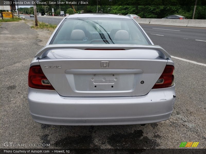 Satin Silver Metallic / Black 2003 Honda Civic EX Coupe