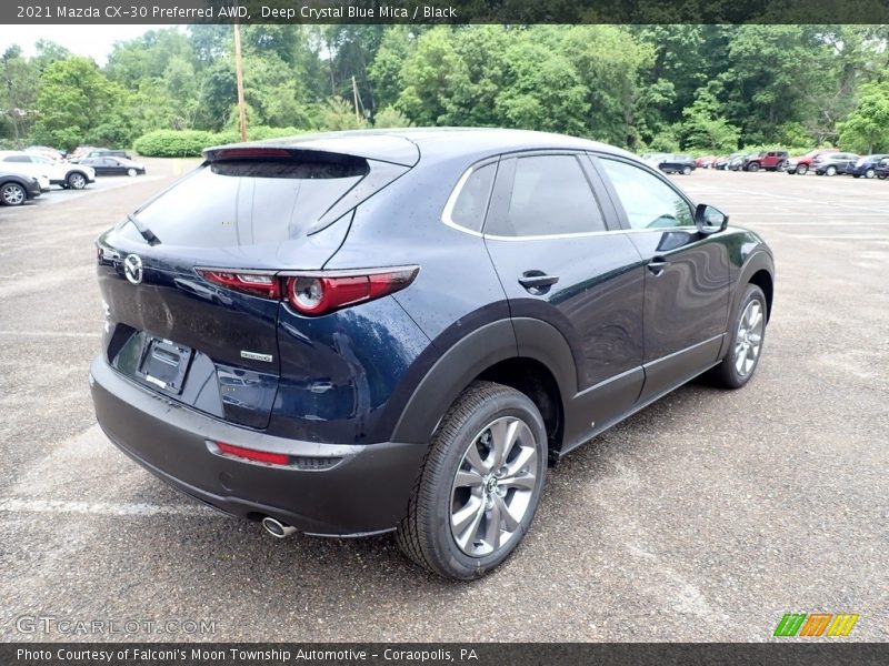 Deep Crystal Blue Mica / Black 2021 Mazda CX-30 Preferred AWD
