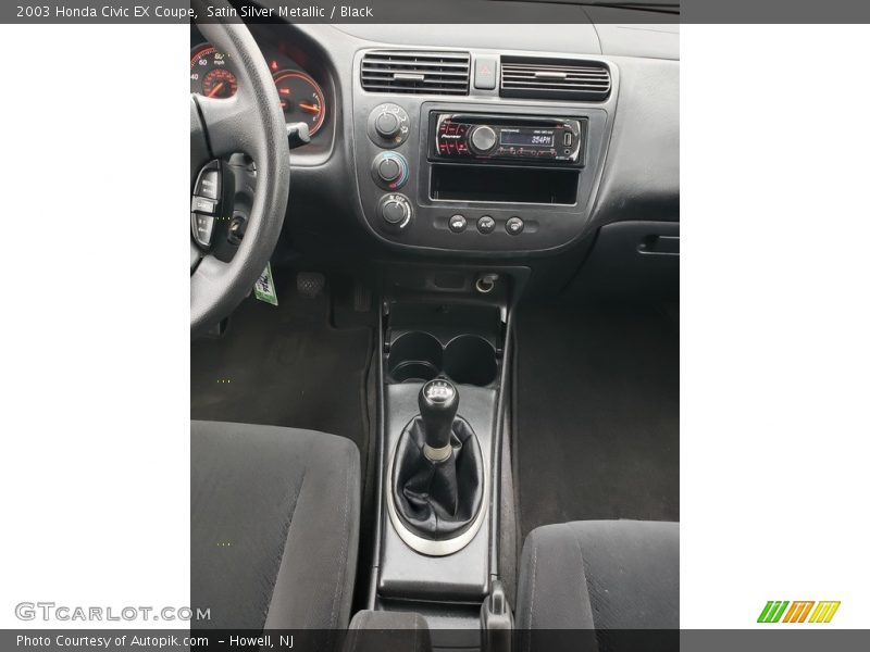Satin Silver Metallic / Black 2003 Honda Civic EX Coupe