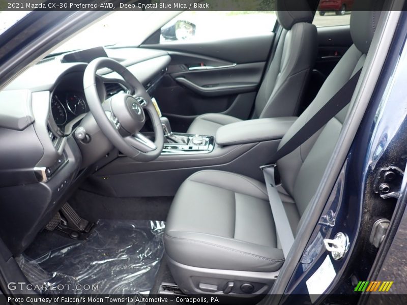 Deep Crystal Blue Mica / Black 2021 Mazda CX-30 Preferred AWD