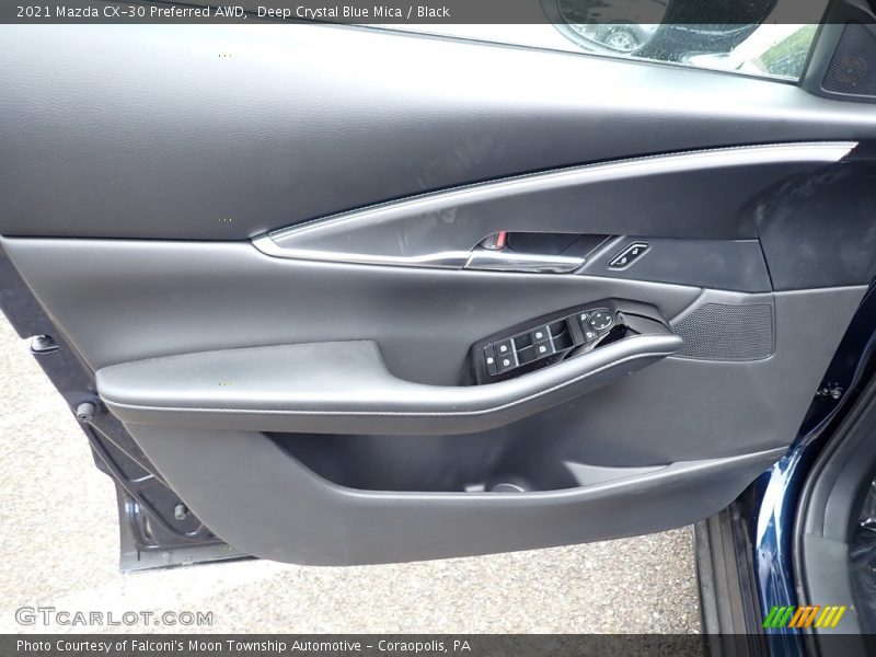 Deep Crystal Blue Mica / Black 2021 Mazda CX-30 Preferred AWD