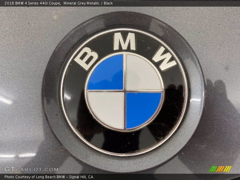 Mineral Grey Metallic / Black 2018 BMW 4 Series 440i Coupe