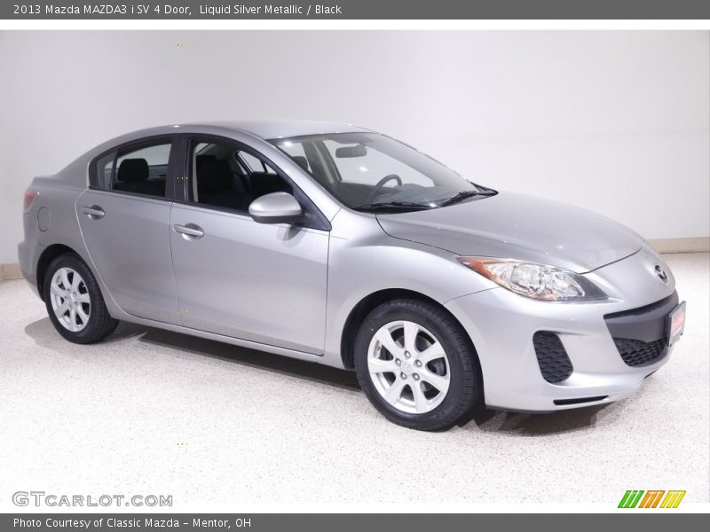 Liquid Silver Metallic / Black 2013 Mazda MAZDA3 i SV 4 Door