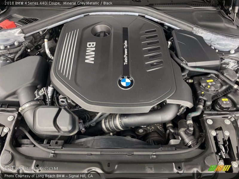 Mineral Grey Metallic / Black 2018 BMW 4 Series 440i Coupe