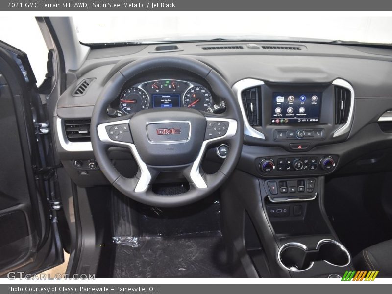 Satin Steel Metallic / Jet Black 2021 GMC Terrain SLE AWD