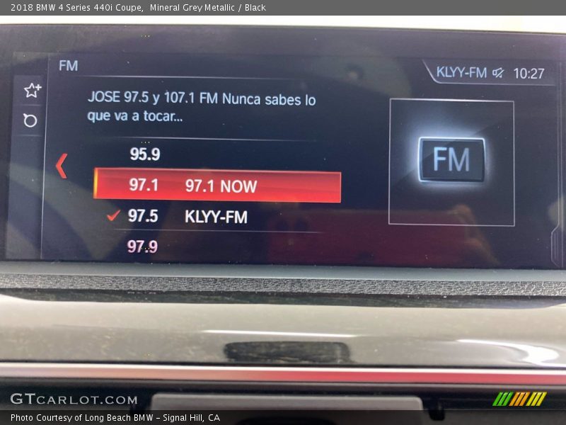 Mineral Grey Metallic / Black 2018 BMW 4 Series 440i Coupe