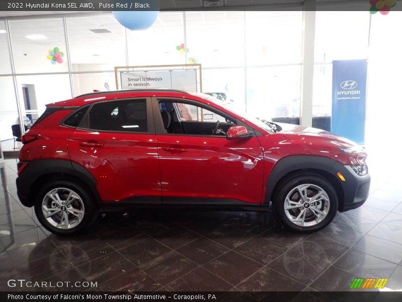 Pulse Red / Black 2022 Hyundai Kona SEL AWD
