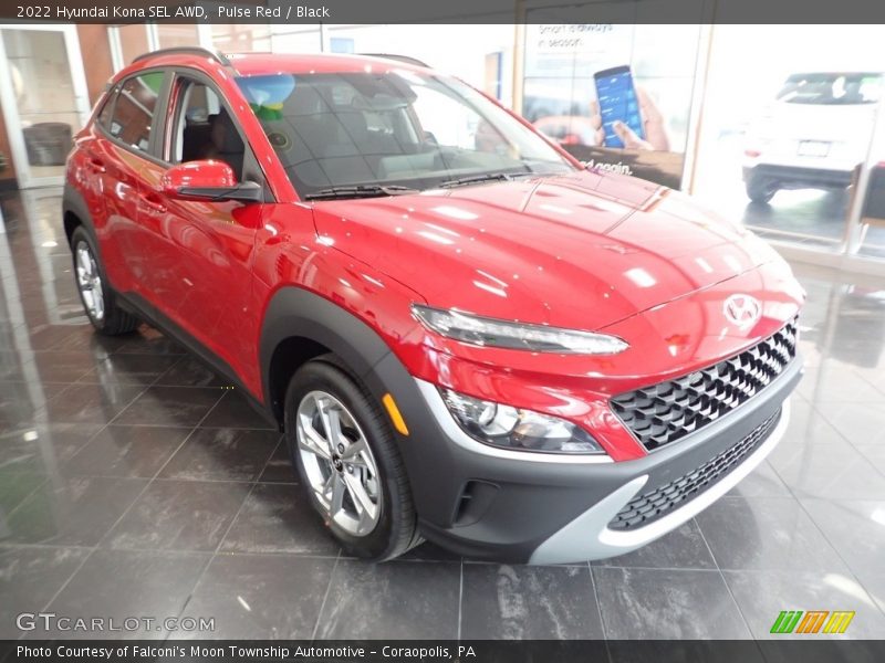 Pulse Red / Black 2022 Hyundai Kona SEL AWD