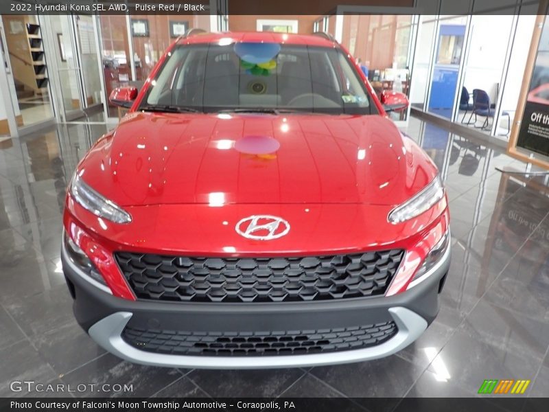 Pulse Red / Black 2022 Hyundai Kona SEL AWD
