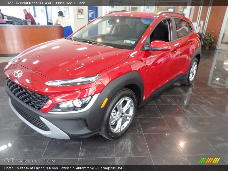 Pulse Red / Black 2022 Hyundai Kona SEL AWD