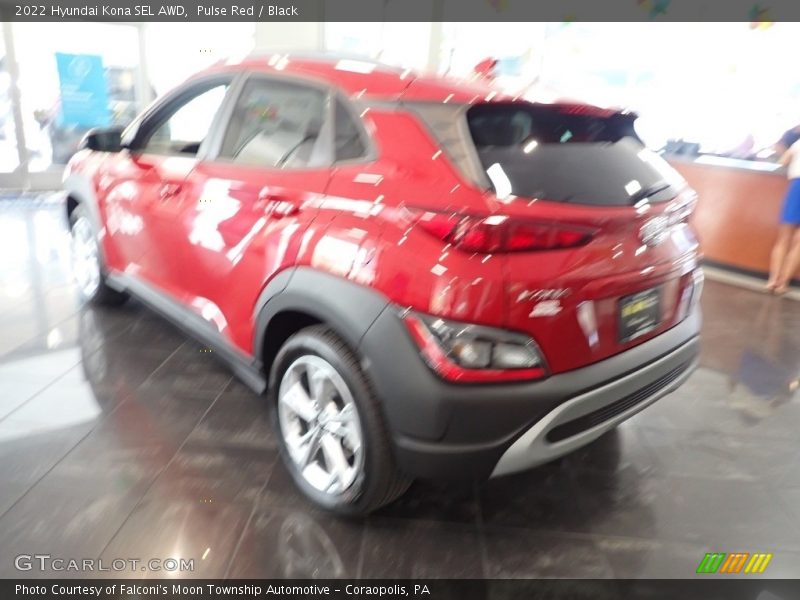 Pulse Red / Black 2022 Hyundai Kona SEL AWD