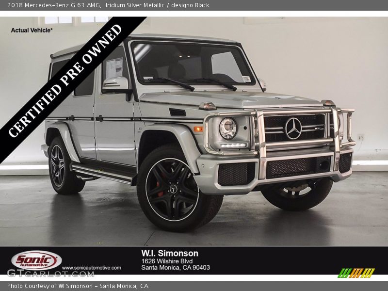 Iridium Silver Metallic / designo Black 2018 Mercedes-Benz G 63 AMG