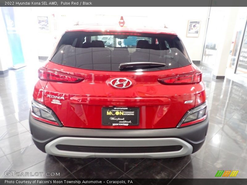 Pulse Red / Black 2022 Hyundai Kona SEL AWD
