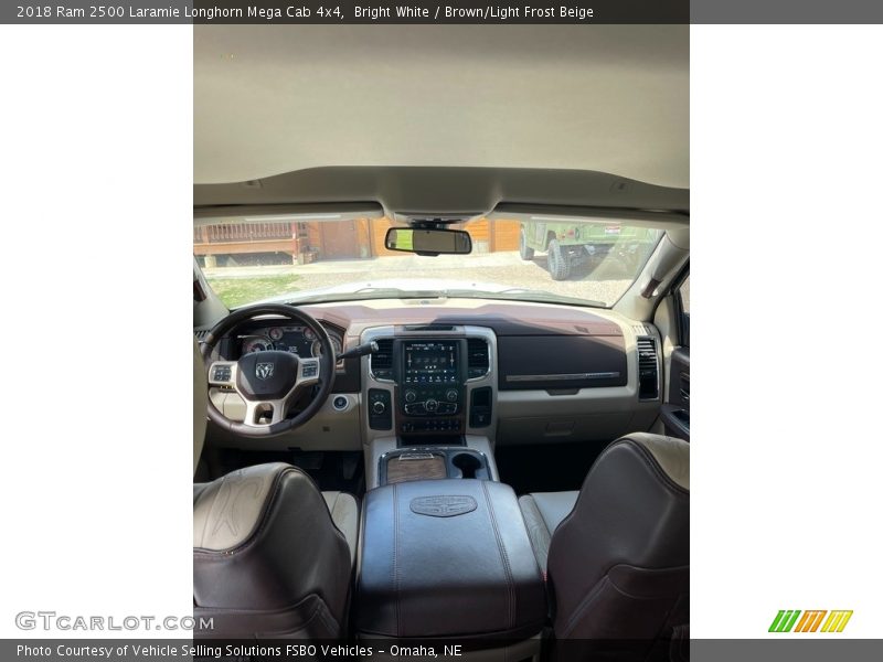 Bright White / Brown/Light Frost Beige 2018 Ram 2500 Laramie Longhorn Mega Cab 4x4