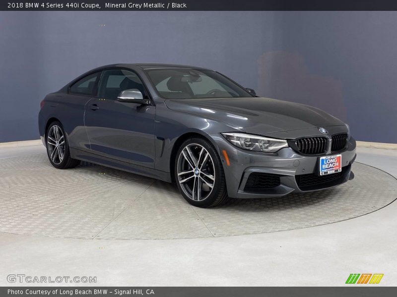 Mineral Grey Metallic / Black 2018 BMW 4 Series 440i Coupe