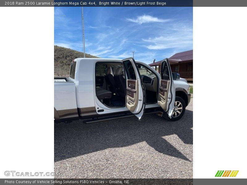 Bright White / Brown/Light Frost Beige 2018 Ram 2500 Laramie Longhorn Mega Cab 4x4