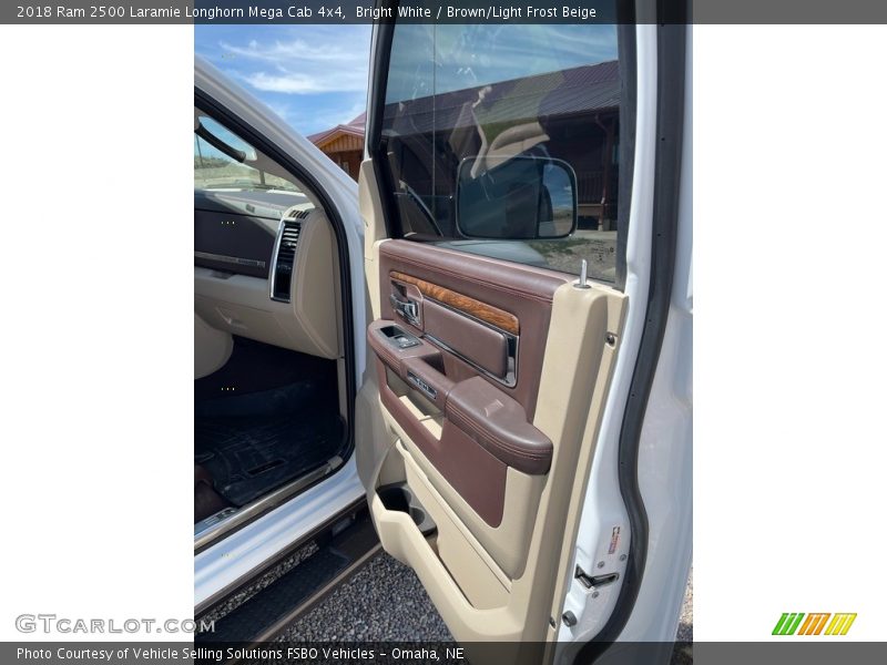 Bright White / Brown/Light Frost Beige 2018 Ram 2500 Laramie Longhorn Mega Cab 4x4