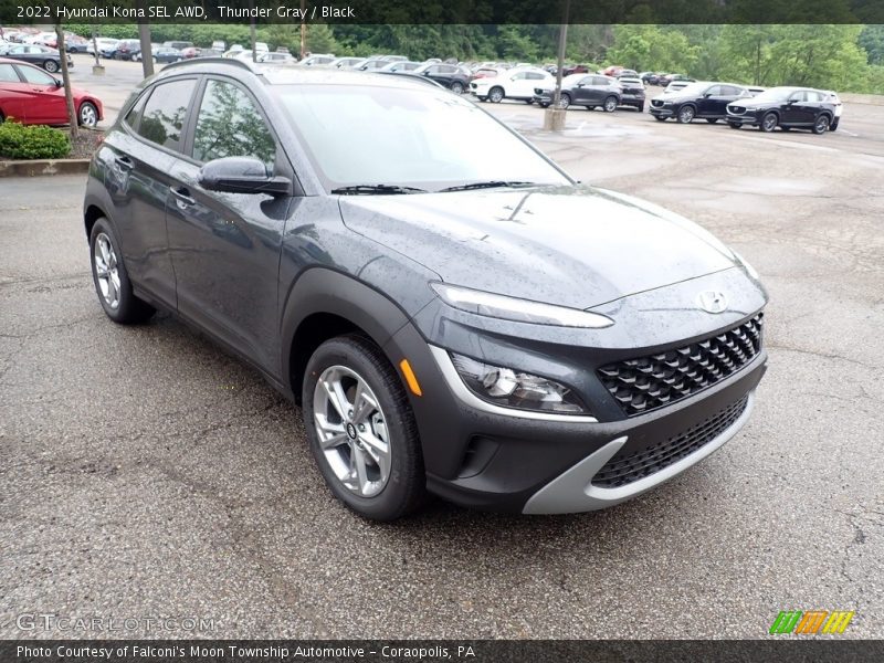 Thunder Gray / Black 2022 Hyundai Kona SEL AWD