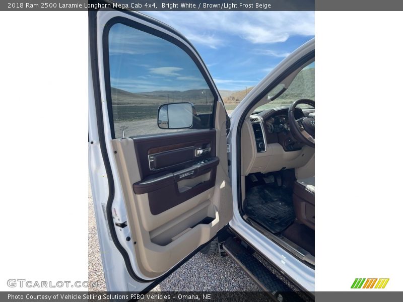 Bright White / Brown/Light Frost Beige 2018 Ram 2500 Laramie Longhorn Mega Cab 4x4