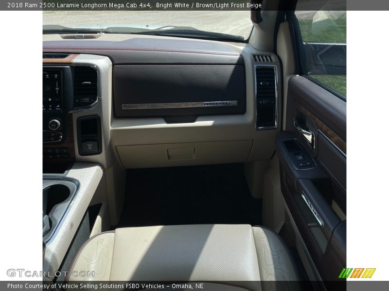 Bright White / Brown/Light Frost Beige 2018 Ram 2500 Laramie Longhorn Mega Cab 4x4