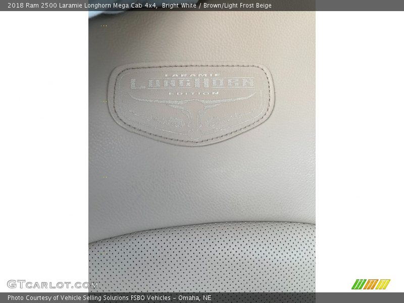 Bright White / Brown/Light Frost Beige 2018 Ram 2500 Laramie Longhorn Mega Cab 4x4